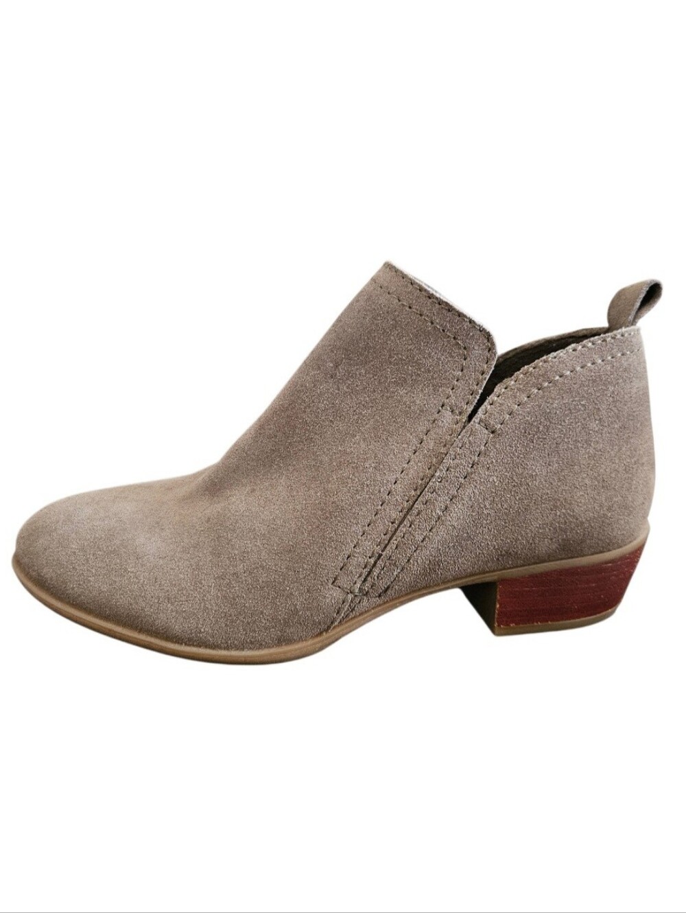 Diba True "Lake Away' Suede Ankle Booties Taupe Size 8